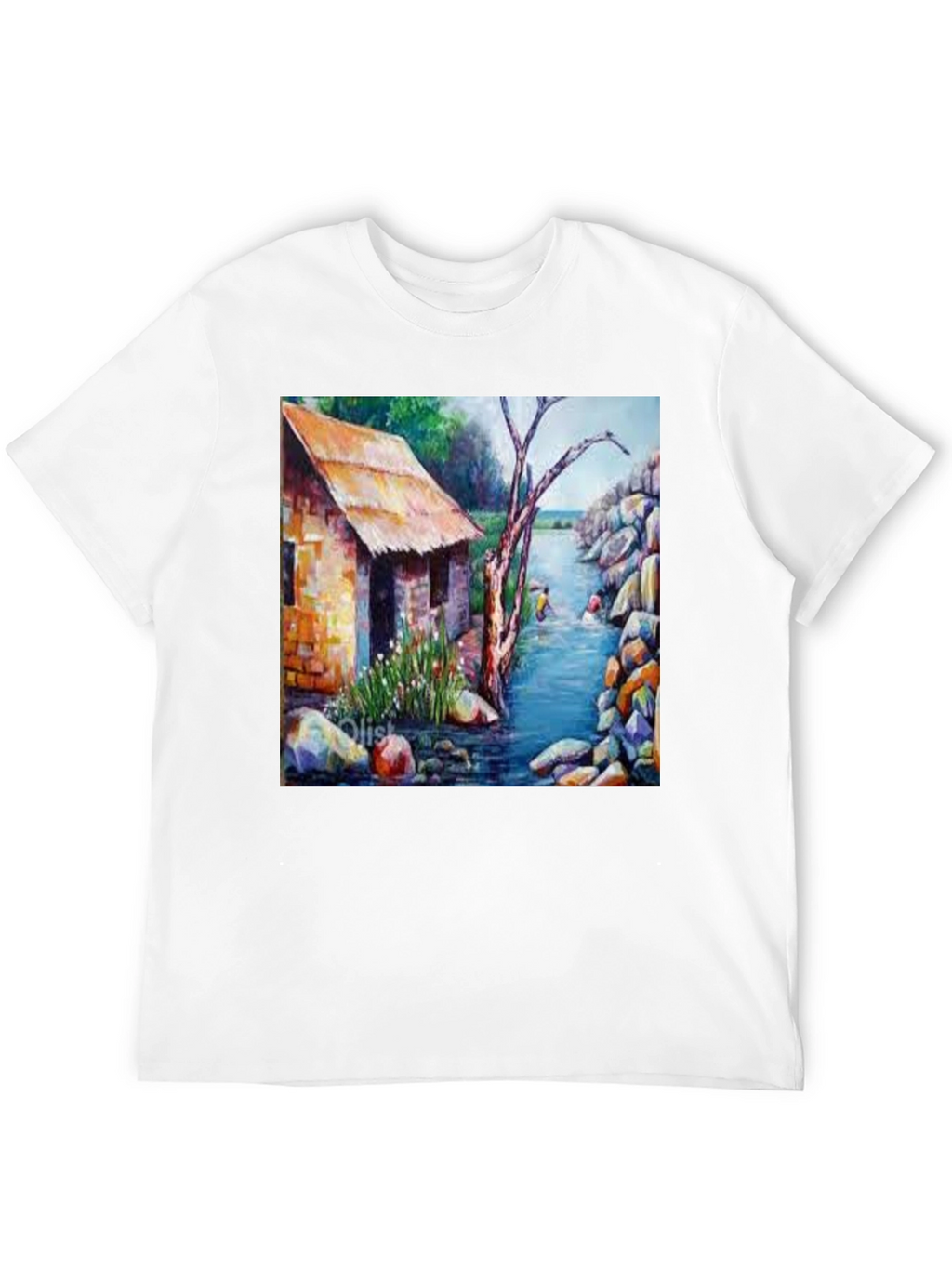 River House Painting Graphic T-Shirt