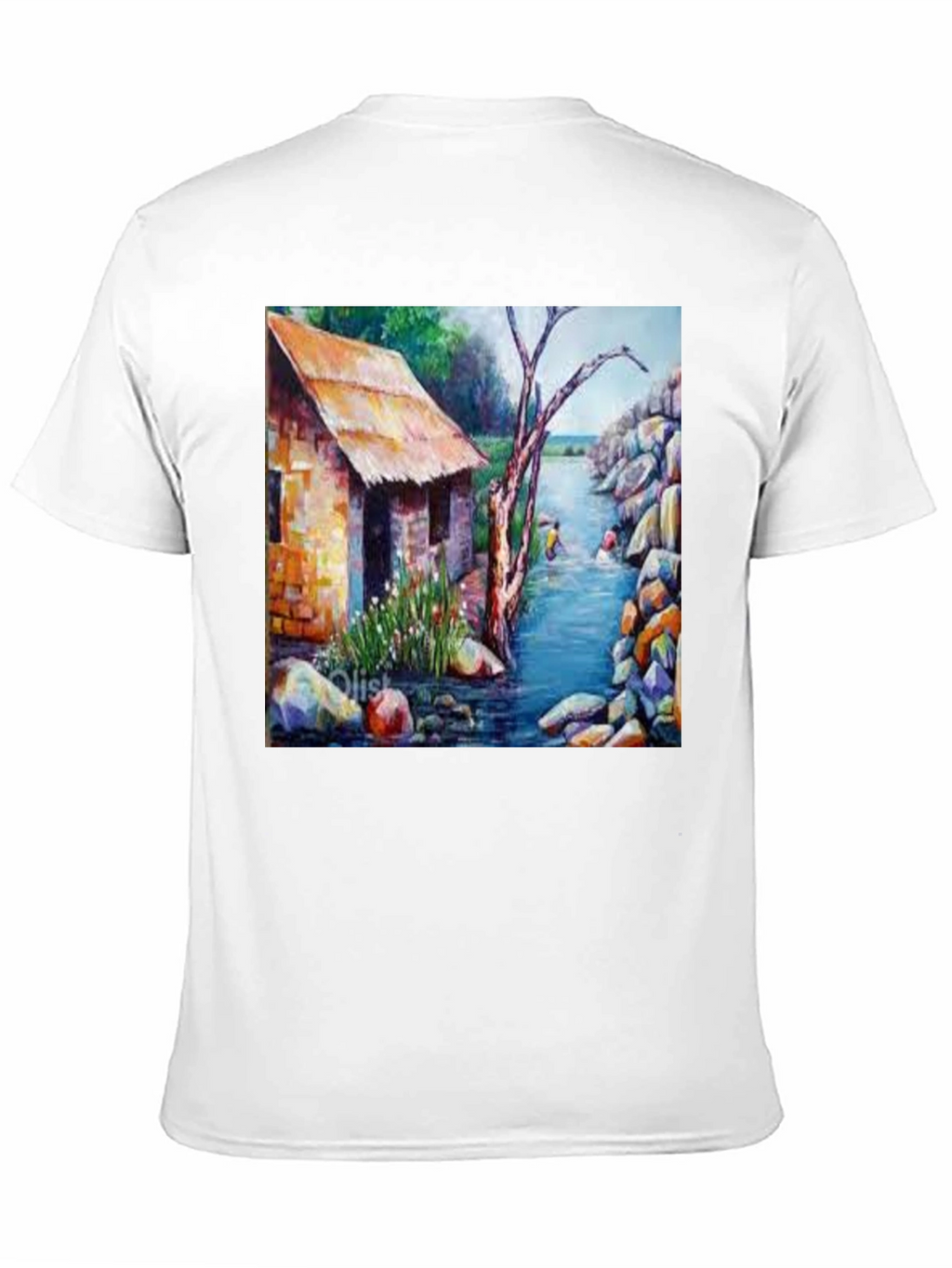 River House Painting Graphic T-Shirt