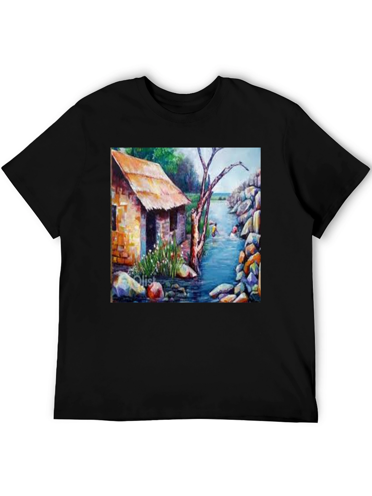 River House Painting Graphic T-Shirt