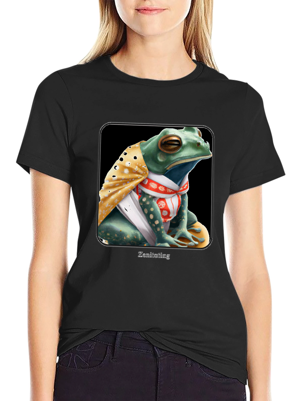 Zen Frog Graphic Tee - Meditating Reptile T-Shirt