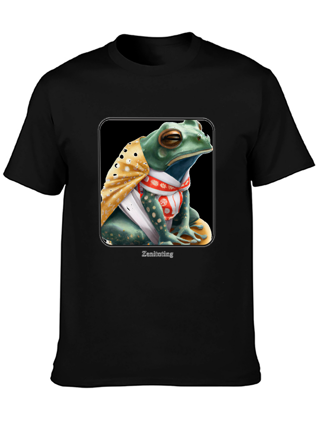 Zen Frog Graphic Tee - Meditating Reptile T-Shirt