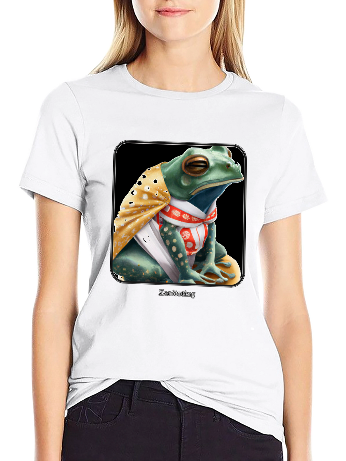 Zen Frog Graphic Tee - Meditating Reptile T-Shirt