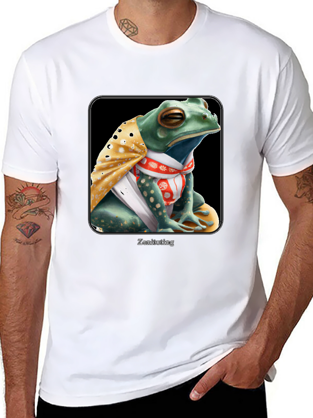 Zen Frog Graphic Tee - Meditating Reptile T-Shirt