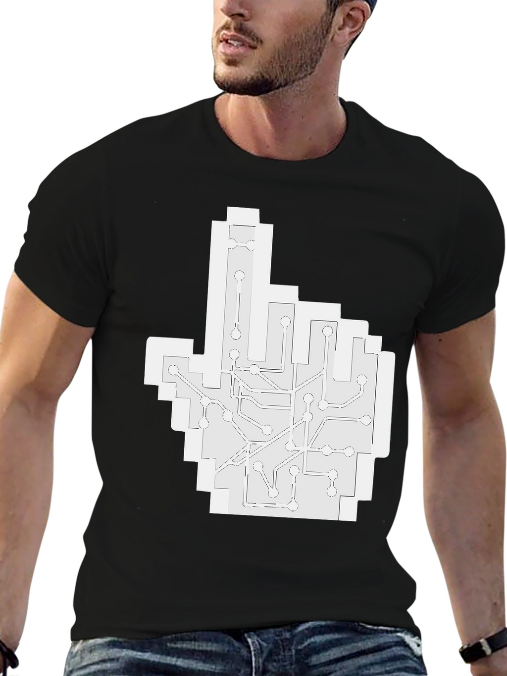 Circuit Hand T-Shirt - Tech Style Tee