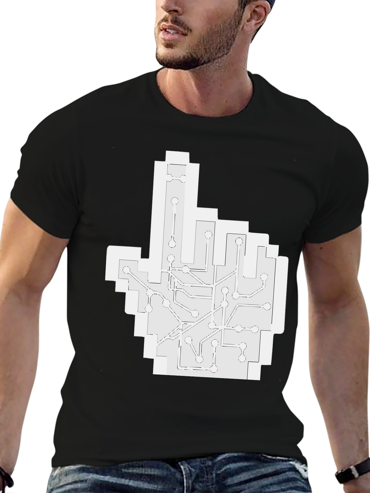 Circuit Hand T-Shirt - Tech Style Tee