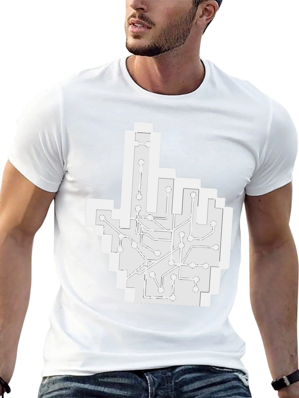 Circuit Hand T-Shirt - Tech Style Tee
