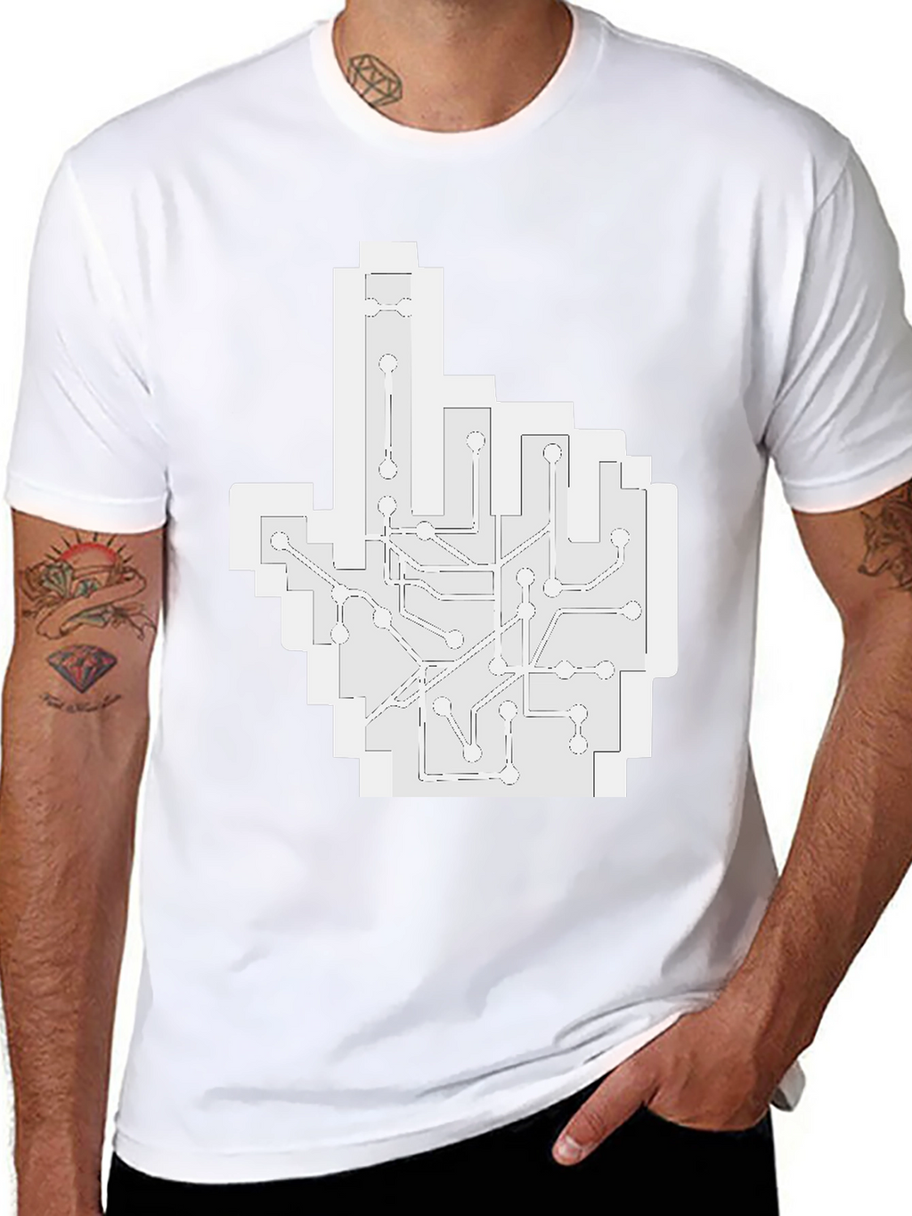 Circuit Hand T-Shirt - Tech Style Tee