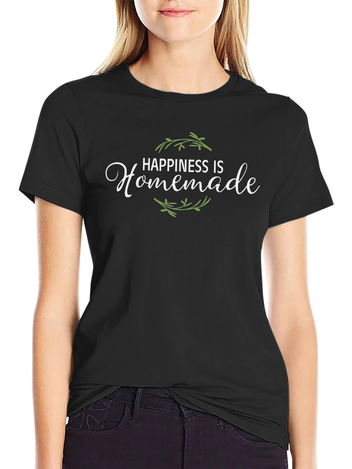 Happiness is Homemade Graphic Tee - Black