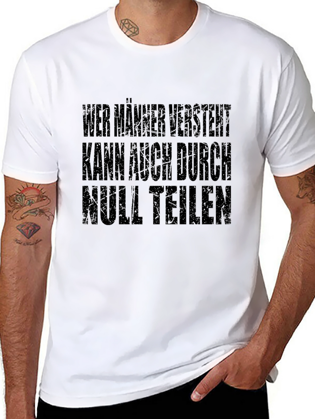 Humorous German Slogan T-Shirt - Mens Black Tee