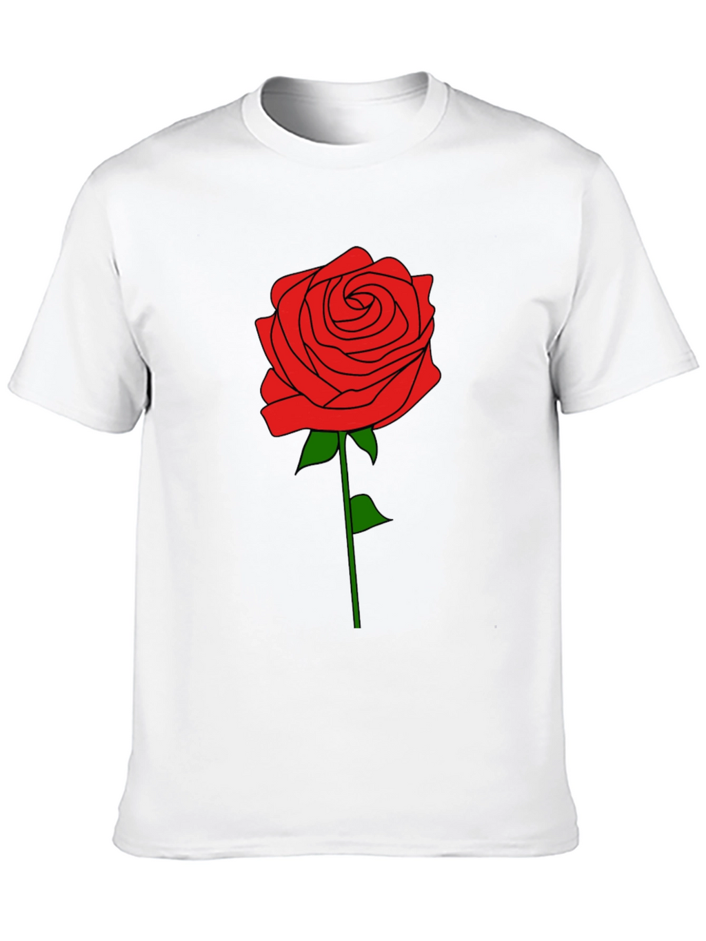 Rose Graphic T-Shirt - Black Cotton Tee