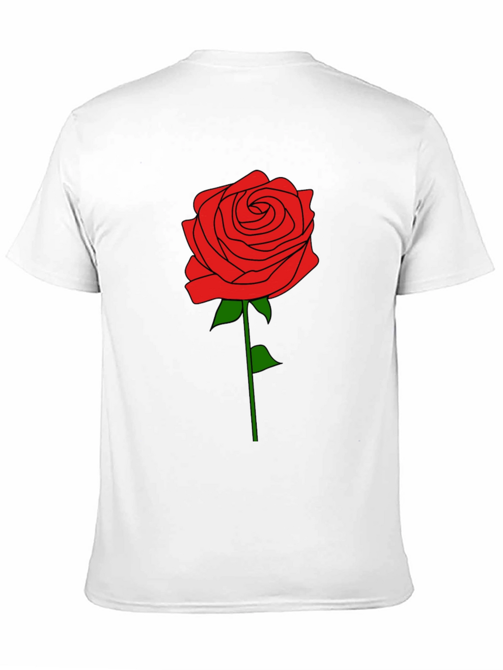 Rose Graphic T-Shirt - Black Cotton Tee