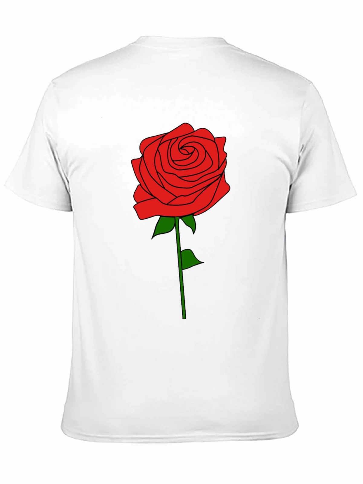 Rose Graphic T-Shirt - Black Cotton Tee