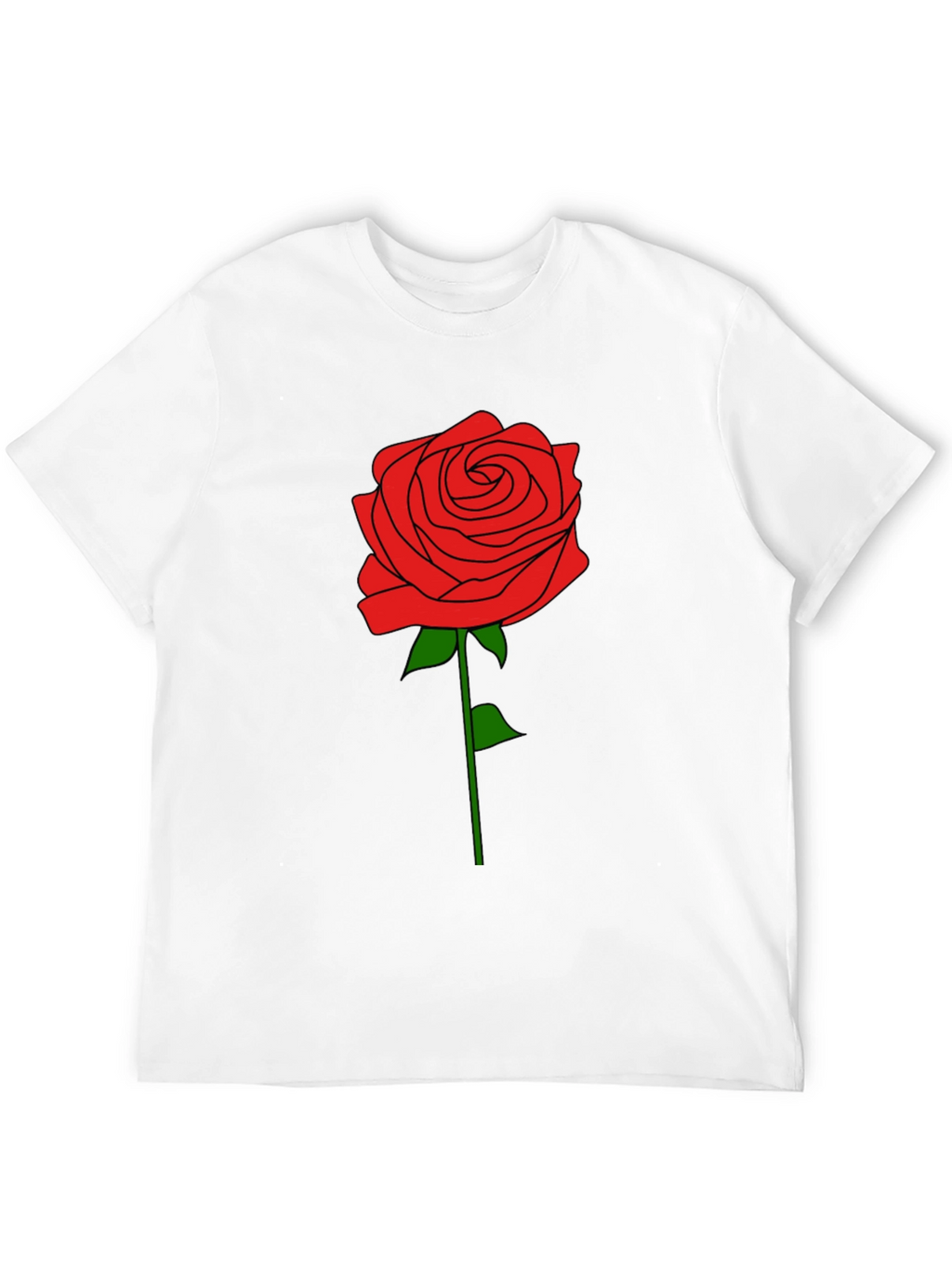 Rose Graphic T-Shirt - Black Cotton Tee