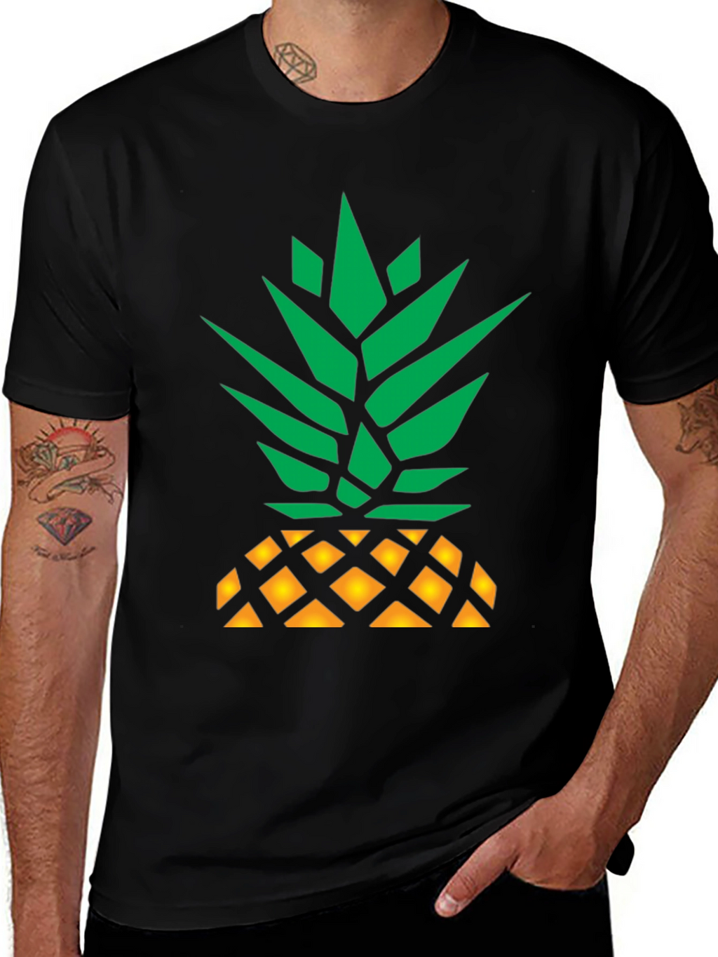 Pineapple Graphic T-Shirt - Funky Fruit Design