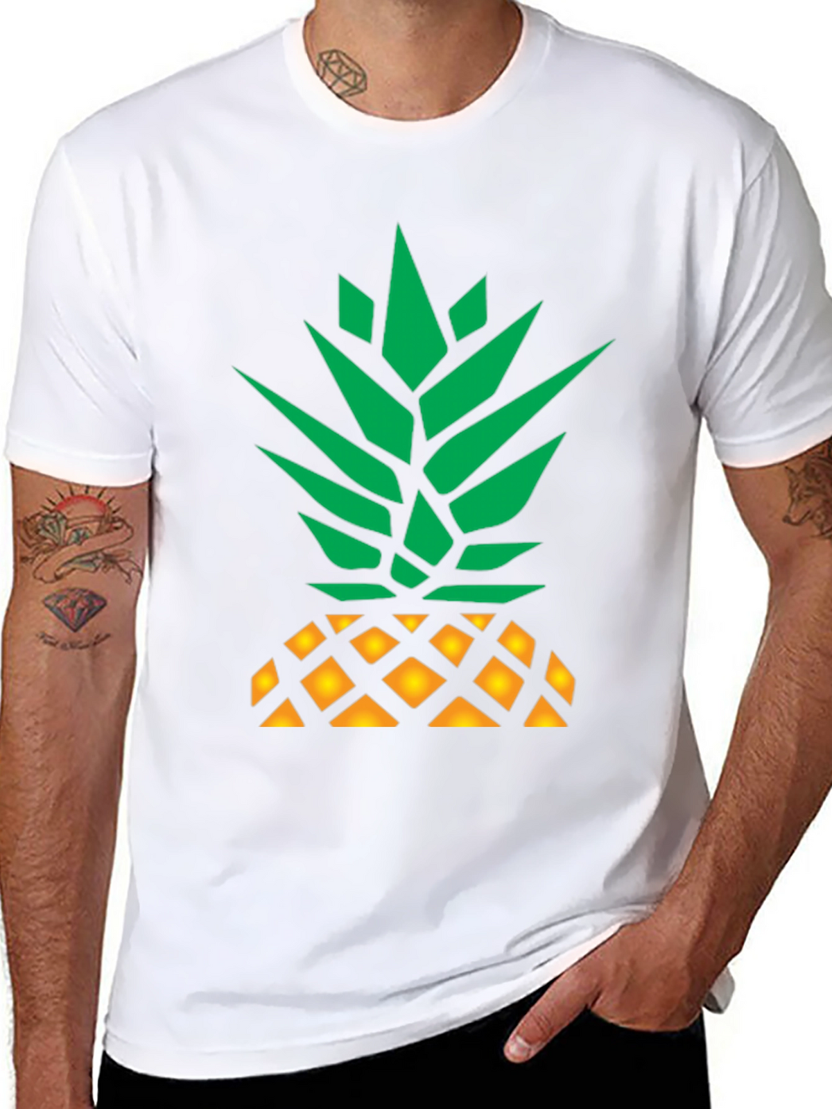 Pineapple Graphic T-Shirt - Funky Fruit Design
