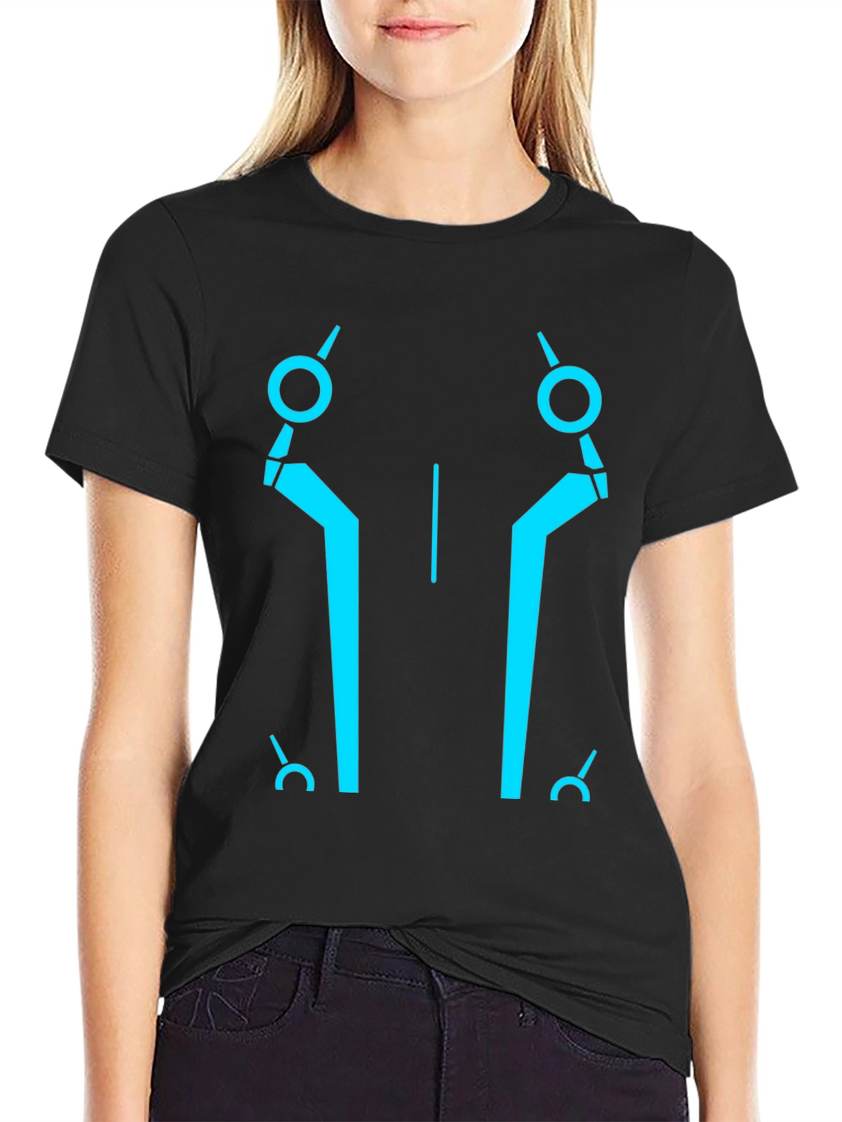 Tron Inspired Graphic Tee - Black