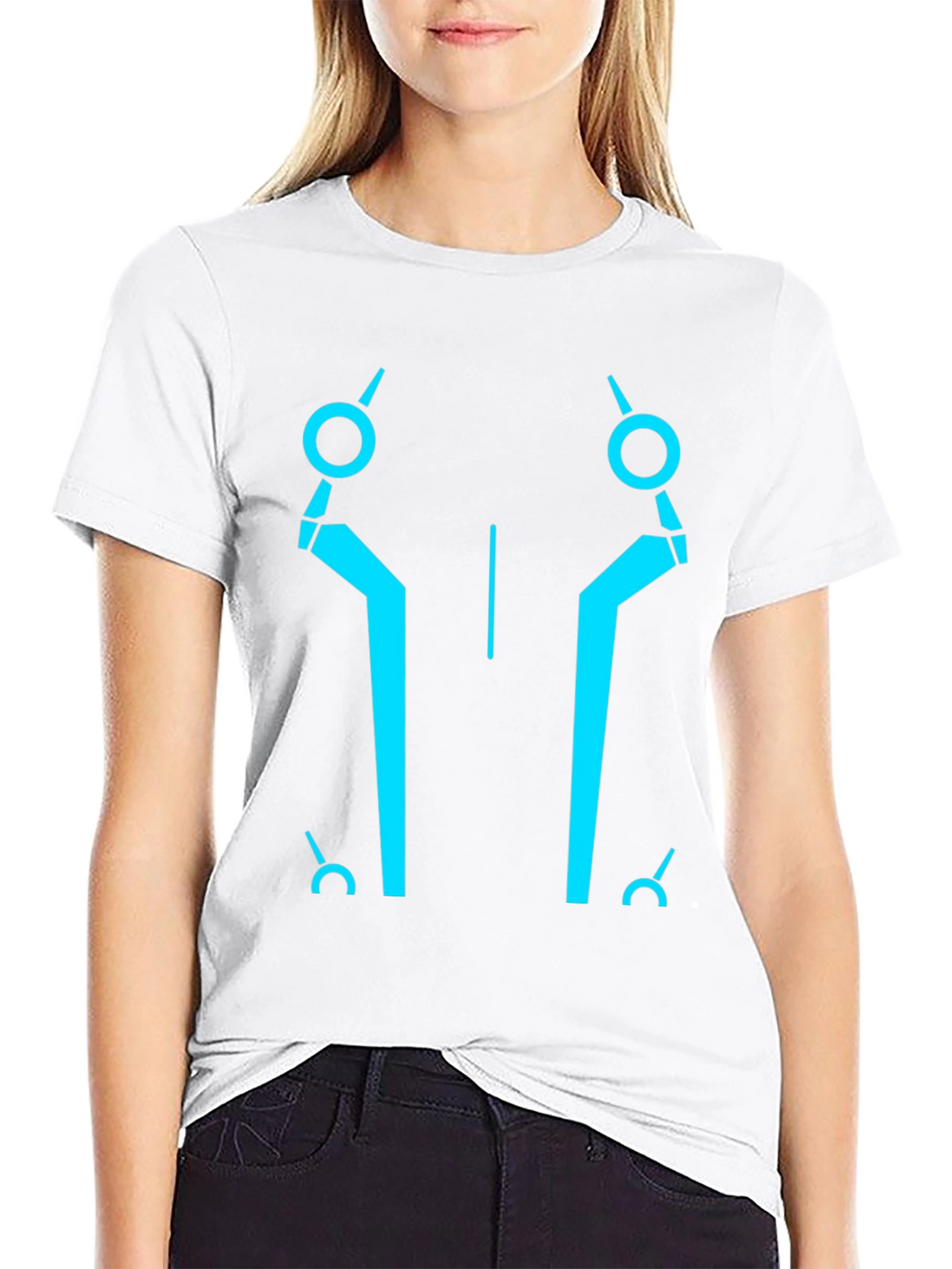 Tron Inspired Graphic Tee - Black
