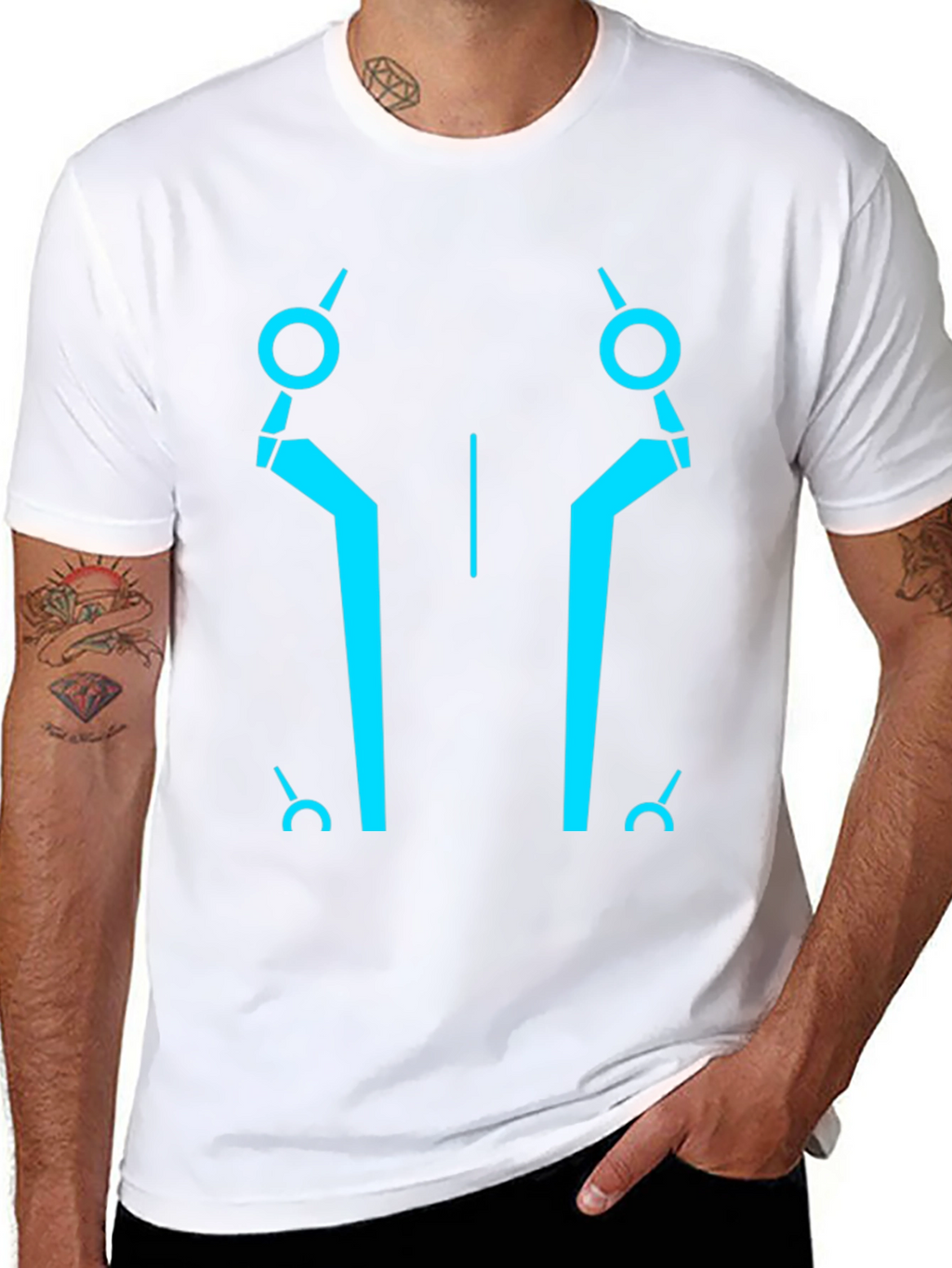 Tron Inspired Graphic Tee - Black