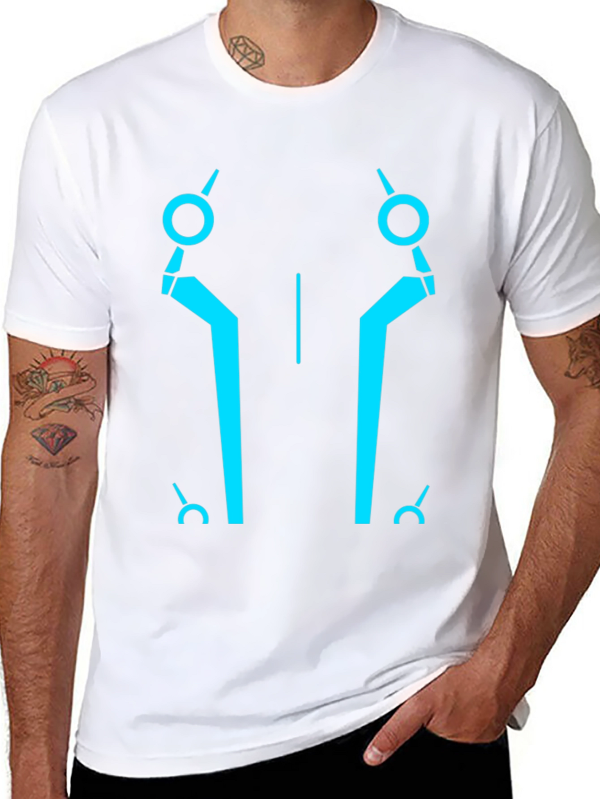 Tron Inspired Graphic Tee - Black