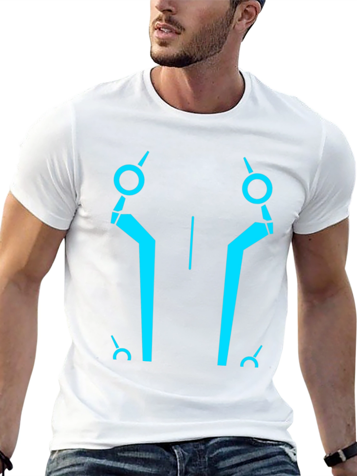 Tron Inspired Graphic Tee - Black