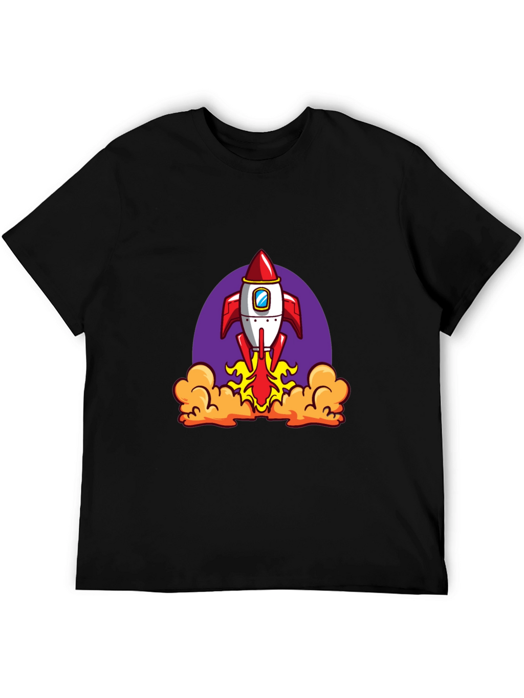 Rocket Launch Black Graphic Tee