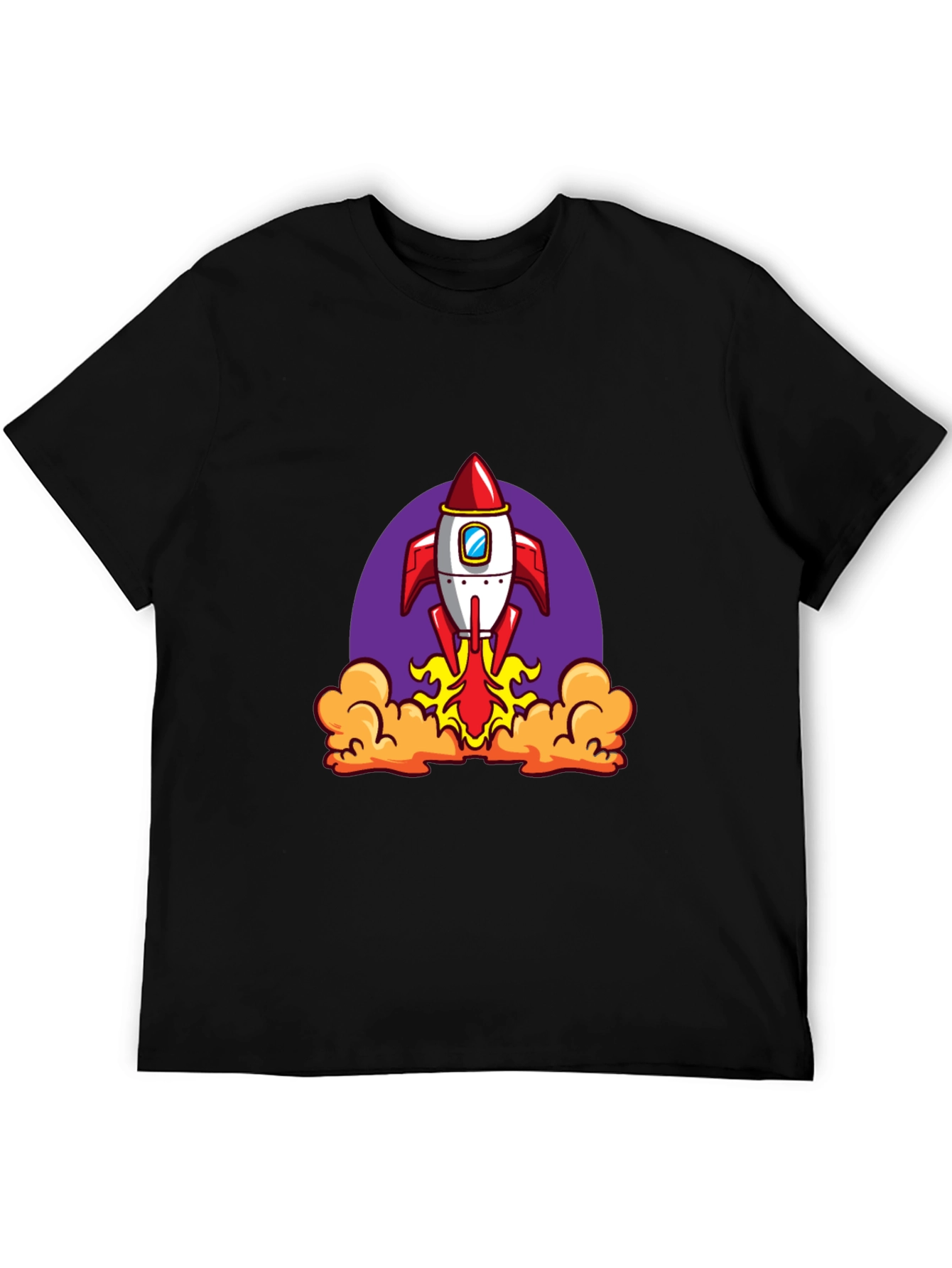 Rocket Launch Black Graphic Tee