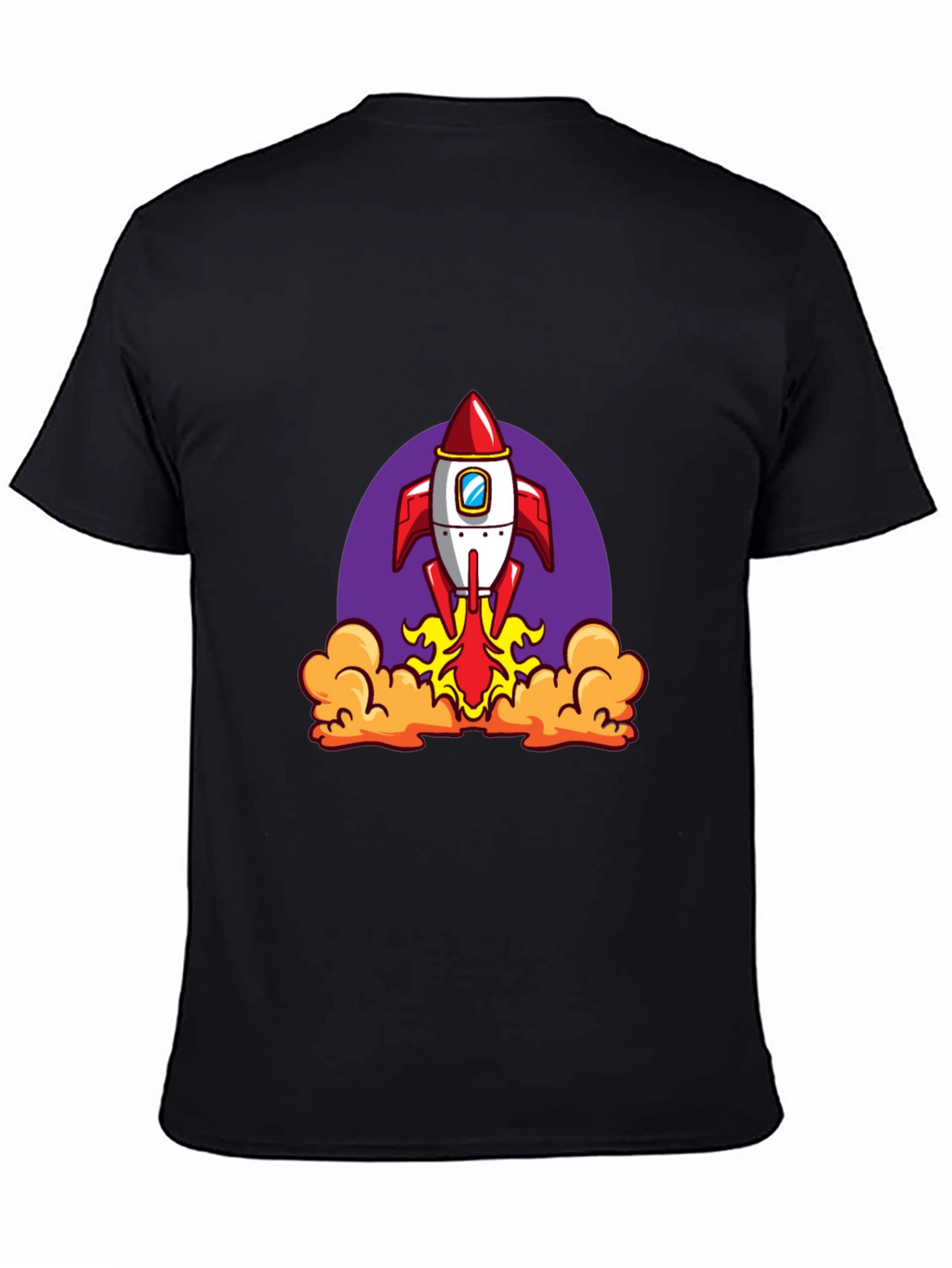 Rocket Launch Black Graphic Tee
