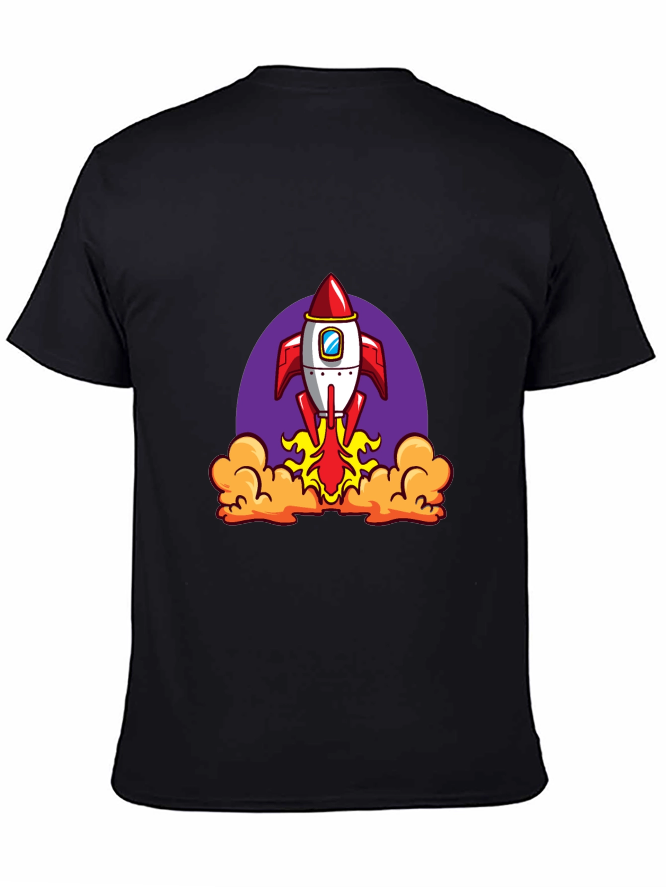 Rocket Launch Black Graphic Tee