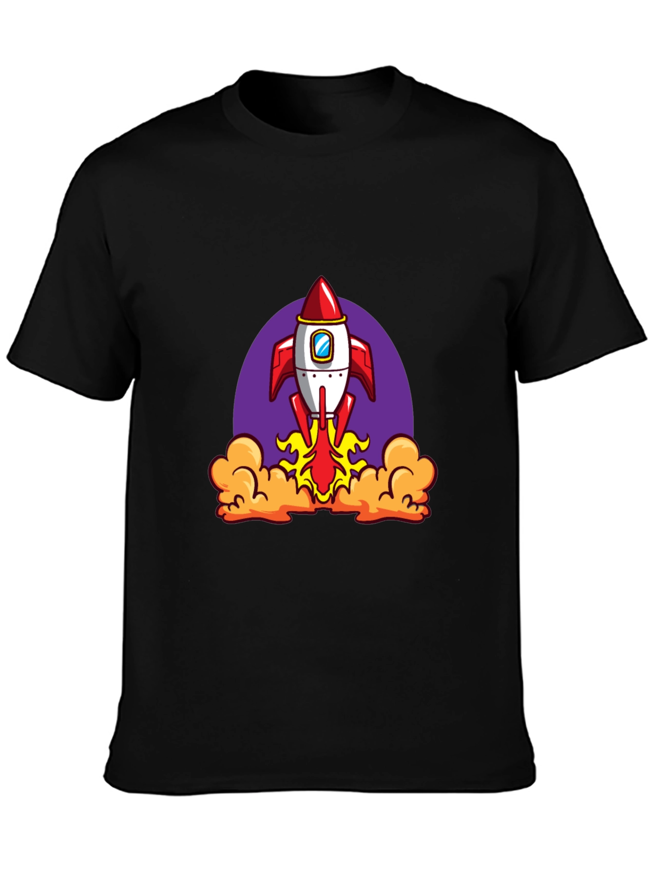 Rocket Launch Black Graphic Tee