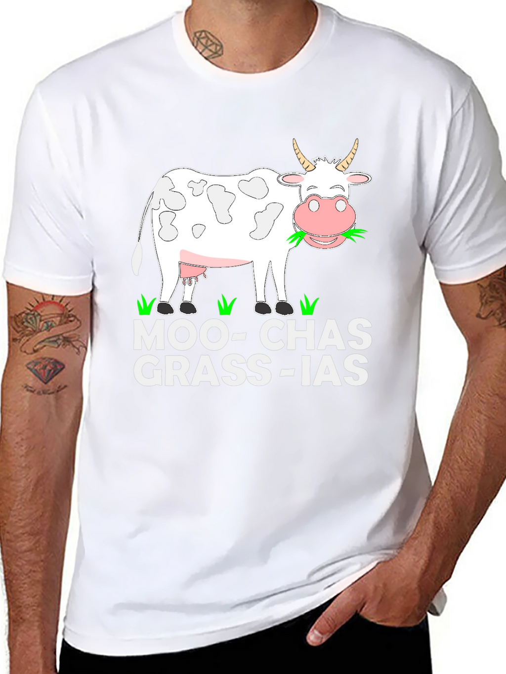 Moo-Chas Grass-ias Graphic T-Shirt