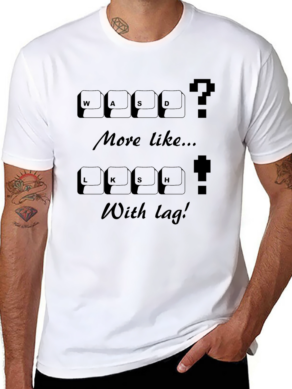 Gamer T-Shirt: WASD vs LKSH -  Lag Life