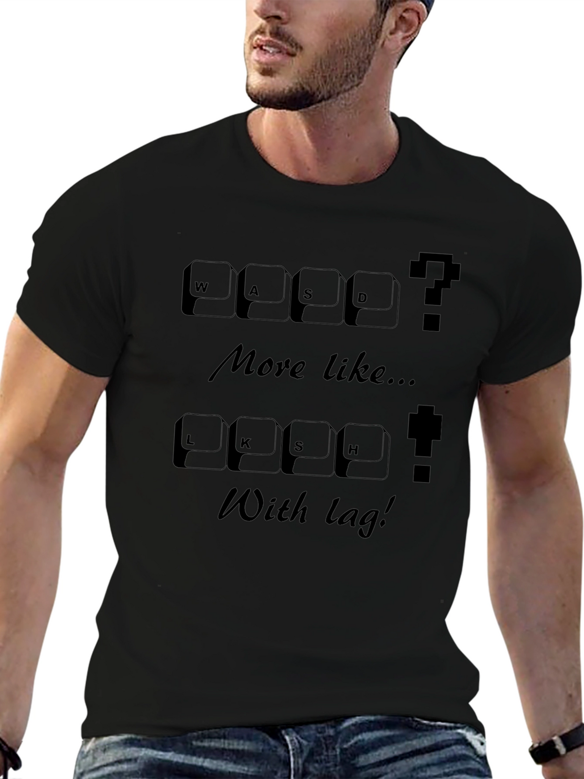Gamer T-Shirt: WASD vs LKSH -  Lag Life