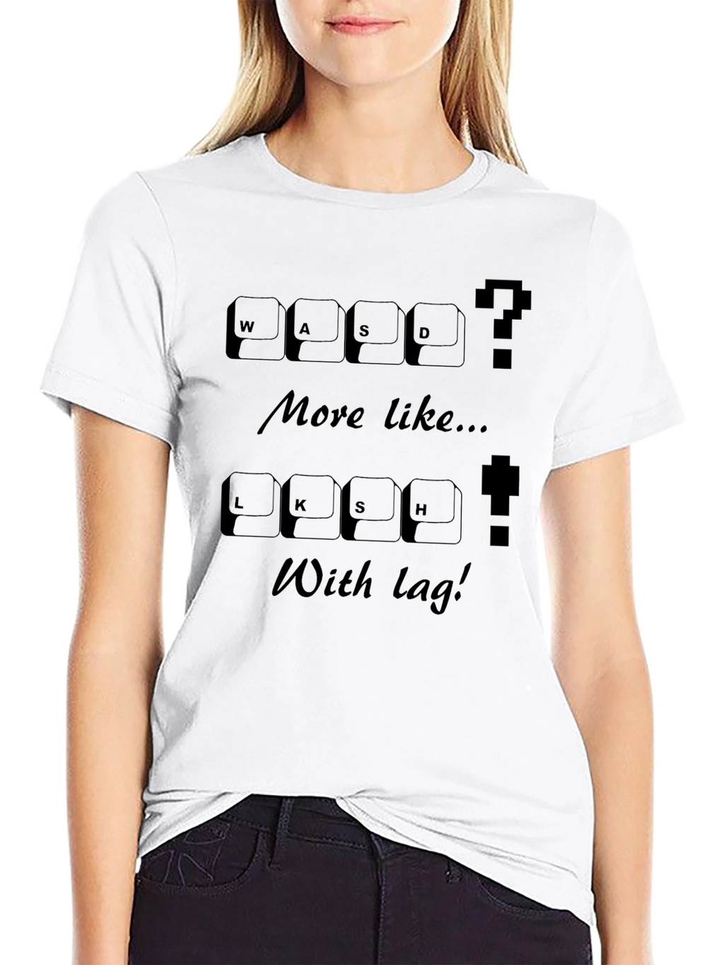 Gamer T-Shirt: WASD vs LKSH -  Lag Life