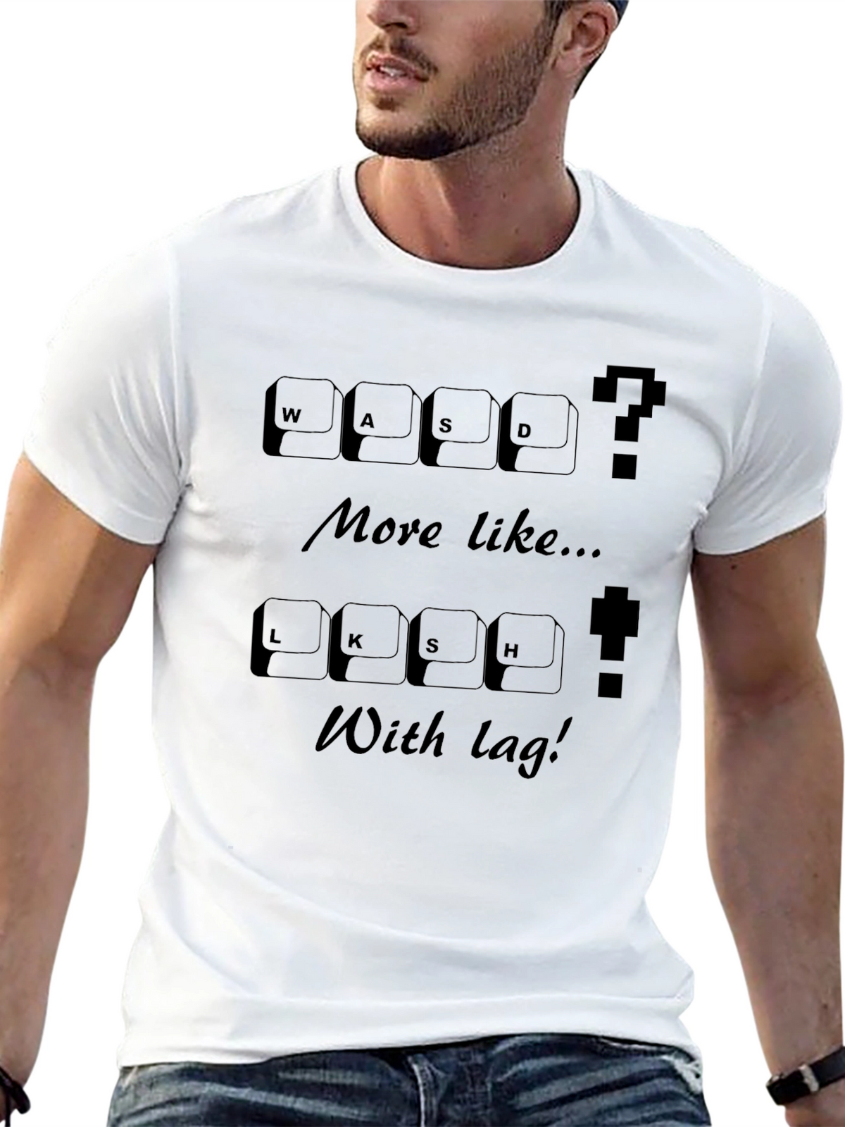 Gamer T-Shirt: WASD vs LKSH -  Lag Life