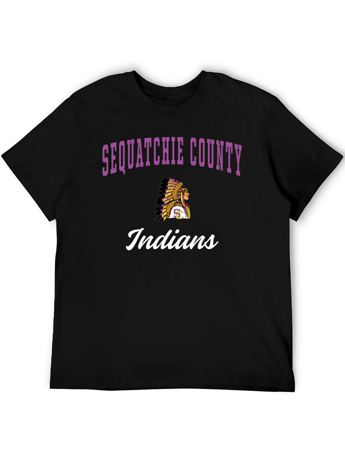 Sequatchie County Indians Black T-Shirt