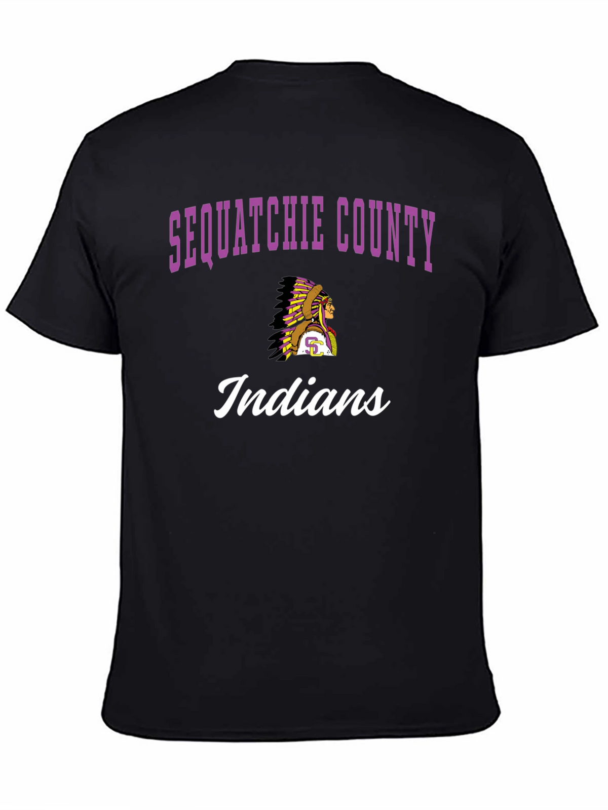 Sequatchie County Indians Black T-Shirt