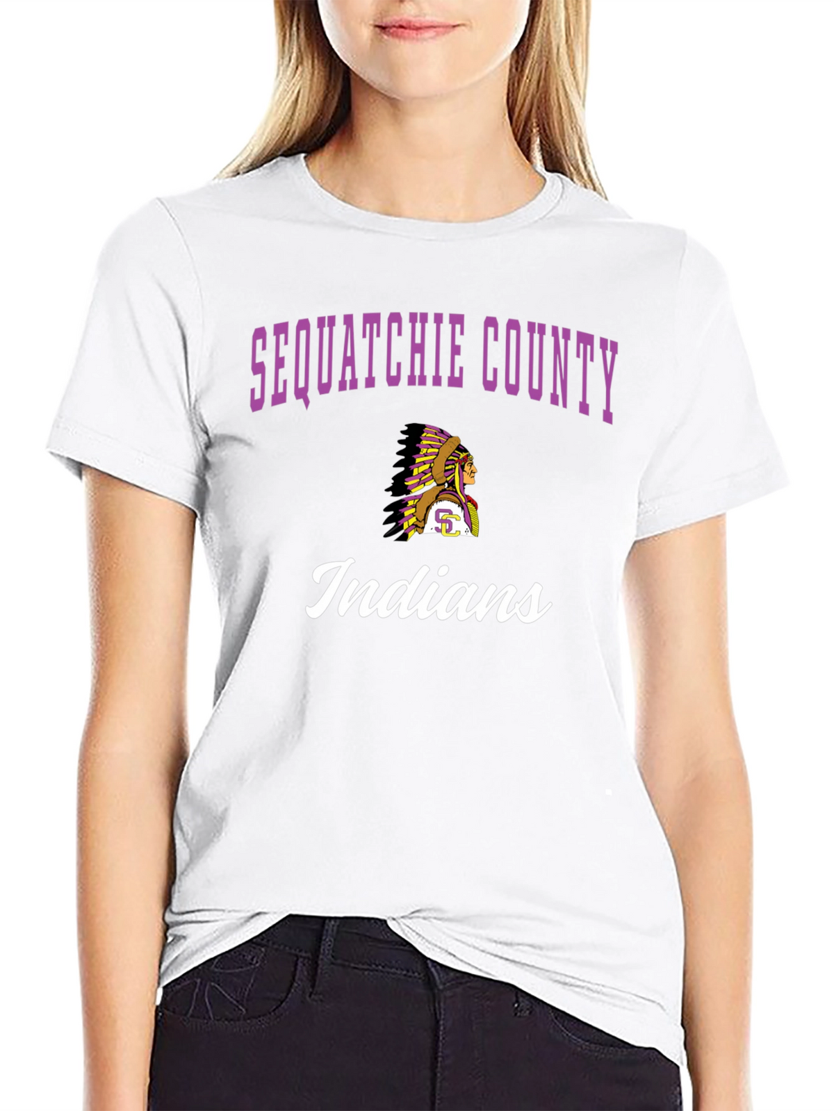 Sequatchie County Indians Black T-Shirt