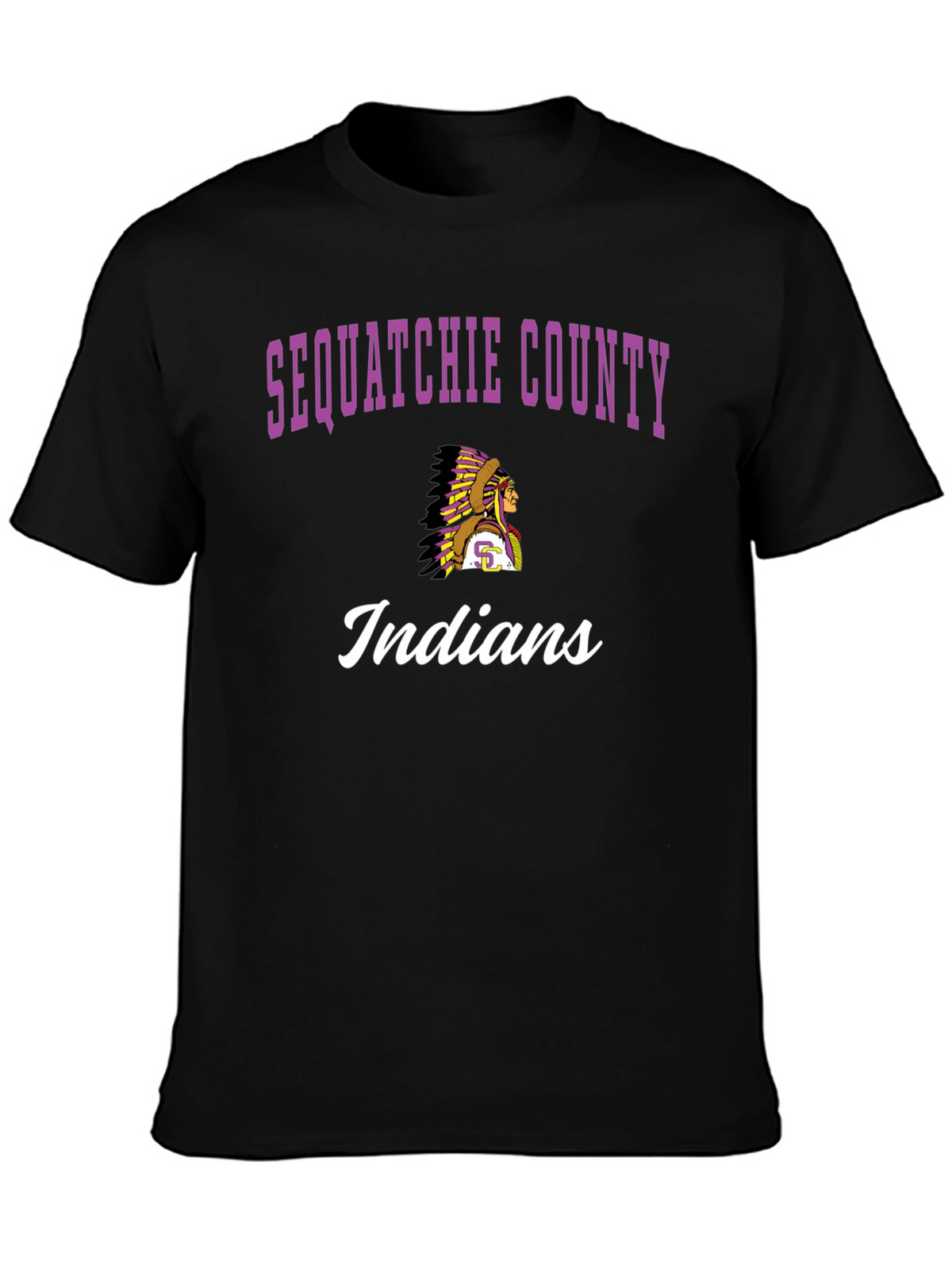 Sequatchie County Indians Black T-Shirt