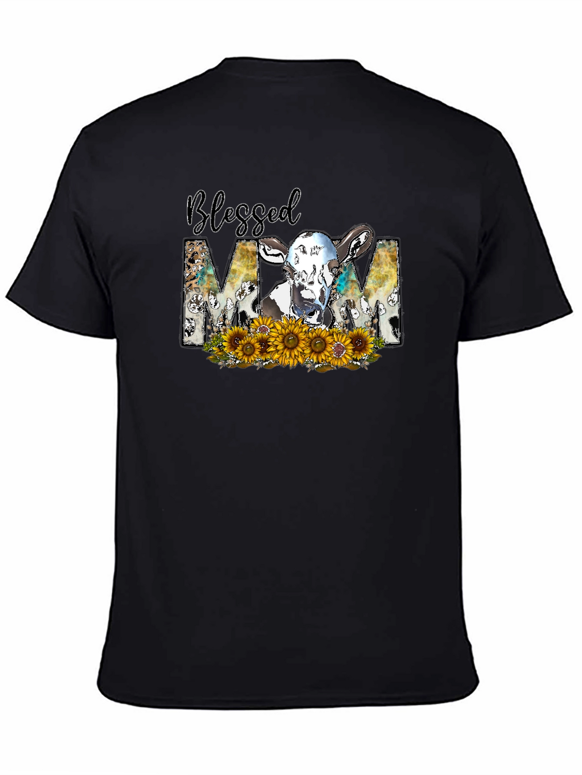 Blessed Mom Cow Graphic Tee