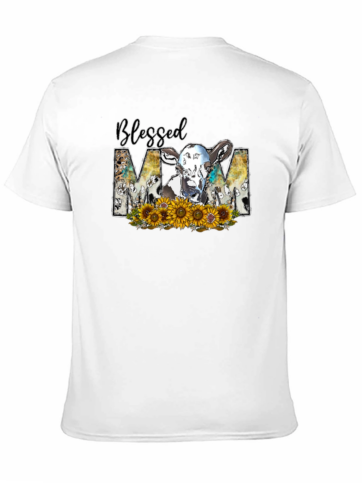 Blessed Mom Cow Graphic Tee