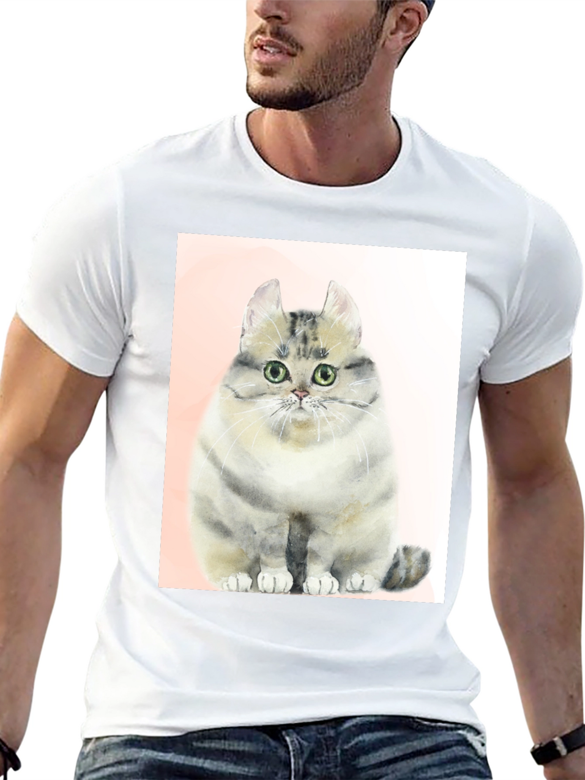 Cute Cat Graphic Tee - Unique Design