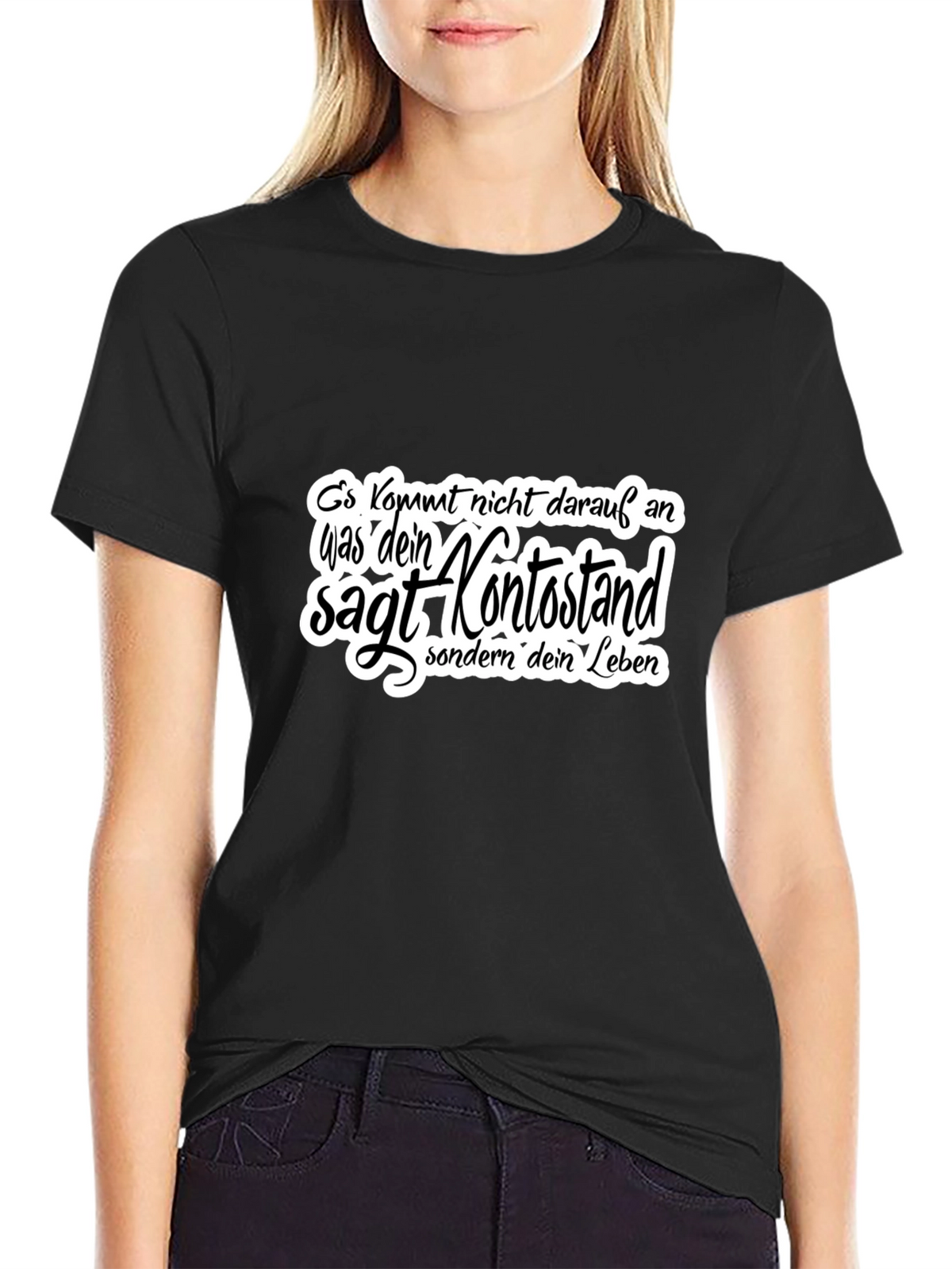 Black T-Shirt with German Quote