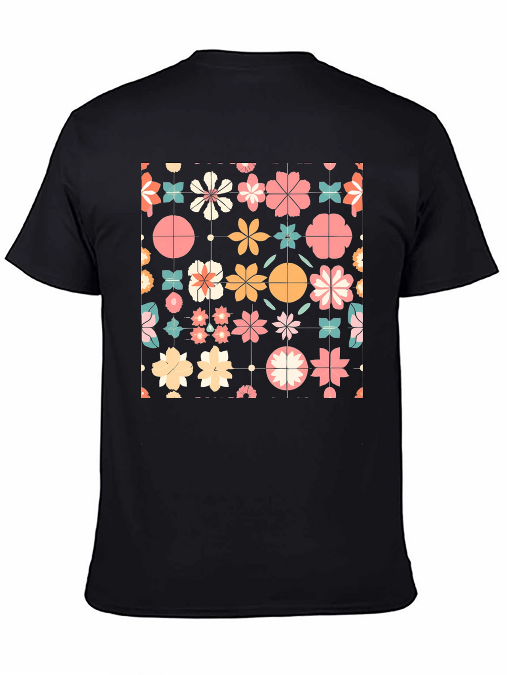 Floral Pattern T-Shirt - Retro Style