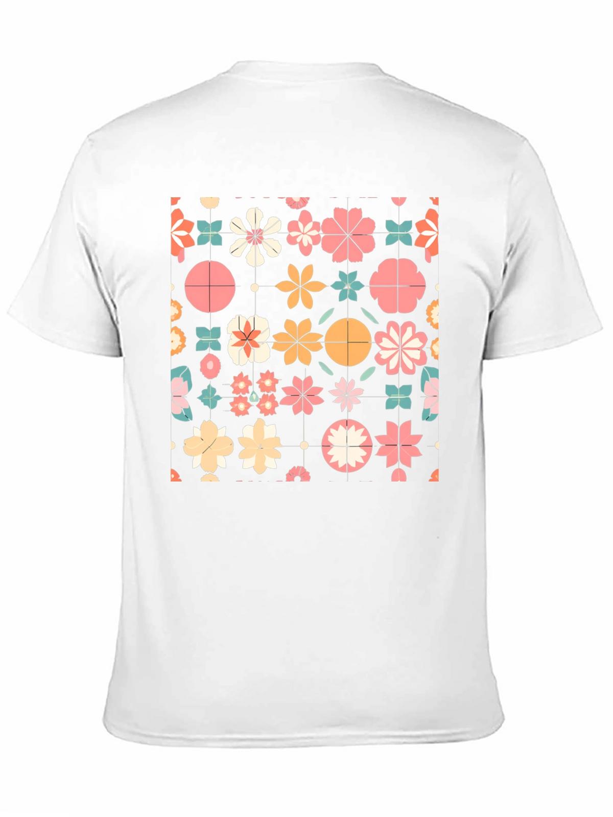 Floral Pattern T-Shirt - Retro Style