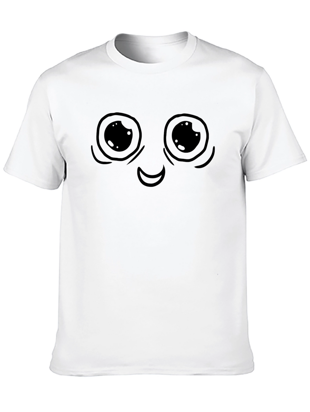Cartoon Face Graphic Black T-Shirt
