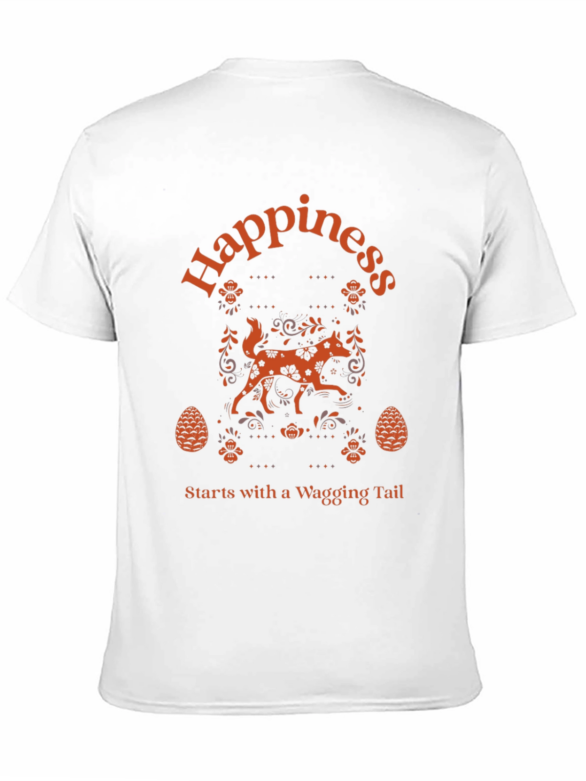 Happiness Wagging Tail Black T-Shirt
