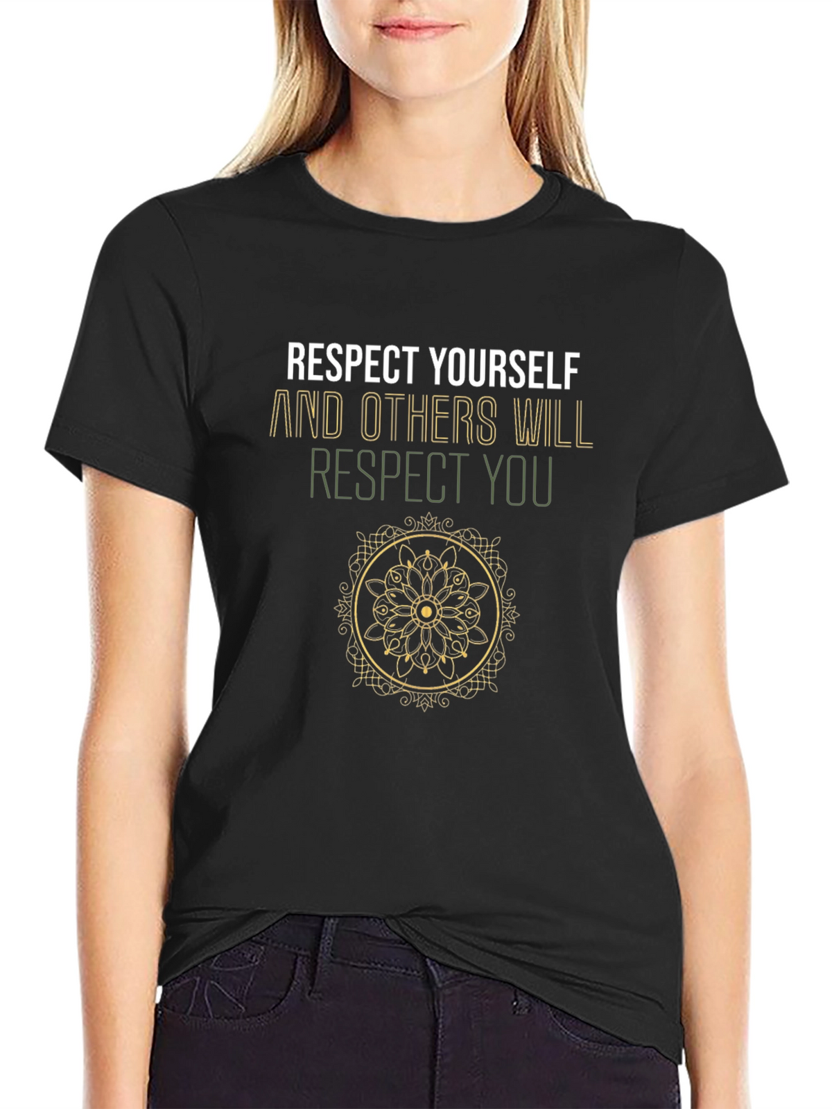 Respect Yourself Graphic Tee - Black Cotton Shirt