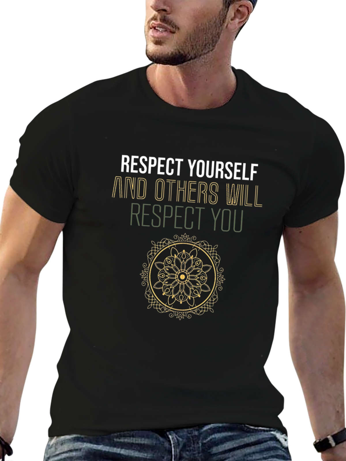 Respect Yourself Graphic Tee - Black Cotton Shirt