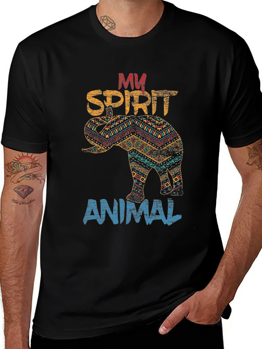 Ethnic Elephant T-Shirt - My Spirit Animal Tee