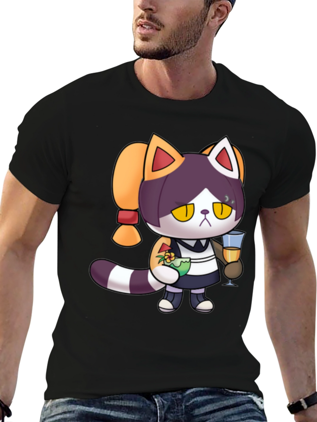 Cool Cat Bartender Graphic Tee
